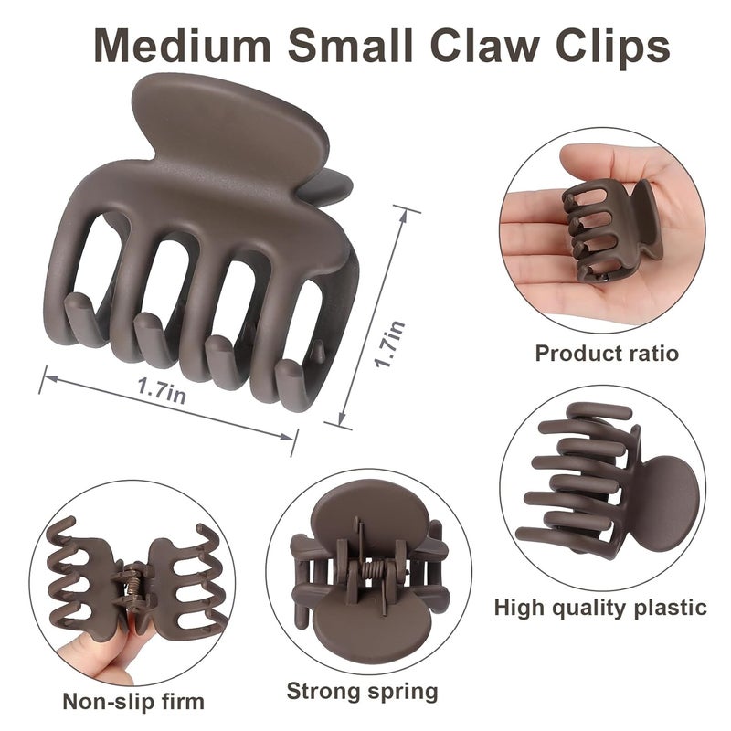 USDNICE 6 Pcs Hair Clips Small Claw Clips for Thin Hair Medium Matte Non-slip Hair Accessories for Women and Girls (Regular) - Image 2